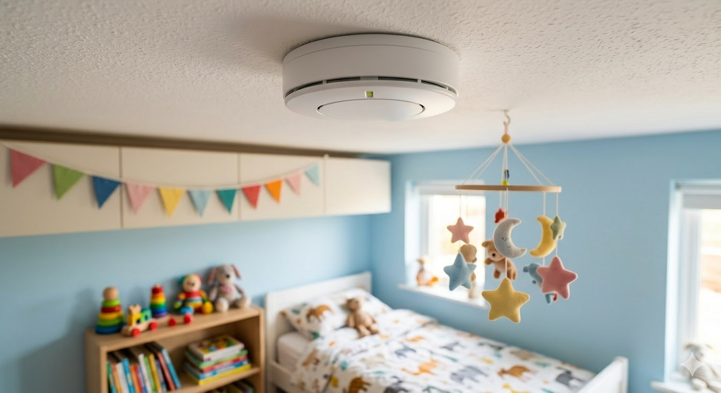 rauchmelder in einem kinderzimmer